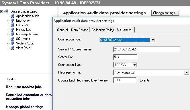 ibm i siem syslog server iseries setup